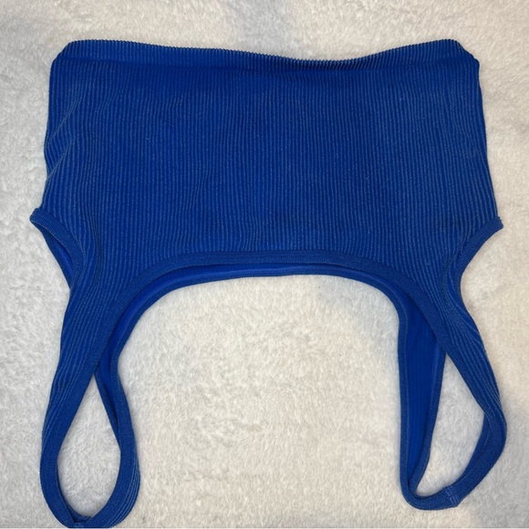 Forever 21 Blue Ribbed Crop Top - Picture 5 of 9